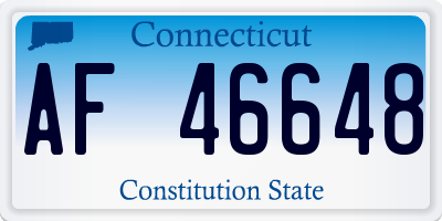 CT license plate AF46648