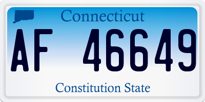 CT license plate AF46649