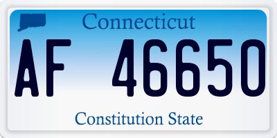 CT license plate AF46650