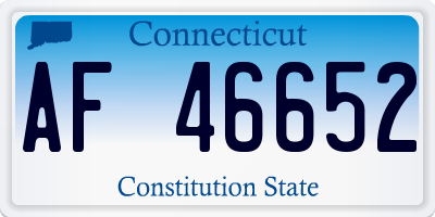 CT license plate AF46652