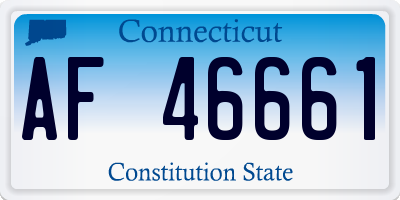 CT license plate AF46661