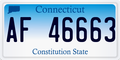 CT license plate AF46663
