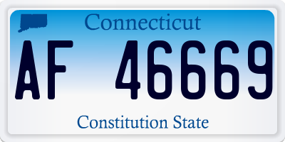 CT license plate AF46669