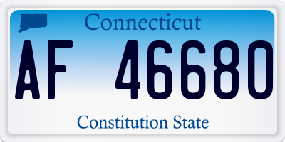 CT license plate AF46680