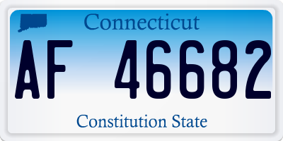 CT license plate AF46682