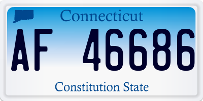 CT license plate AF46686