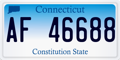 CT license plate AF46688