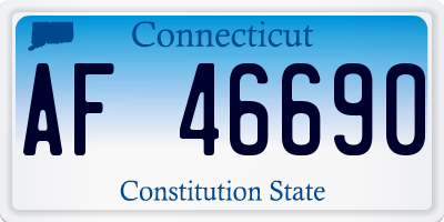 CT license plate AF46690