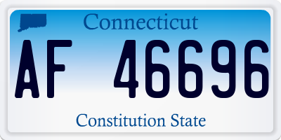 CT license plate AF46696