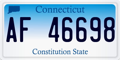 CT license plate AF46698