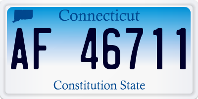 CT license plate AF46711