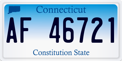 CT license plate AF46721
