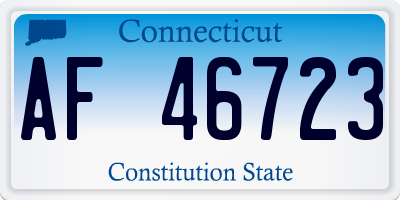 CT license plate AF46723
