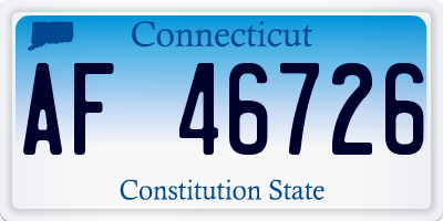 CT license plate AF46726