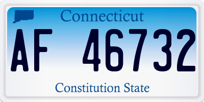CT license plate AF46732