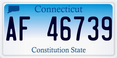 CT license plate AF46739