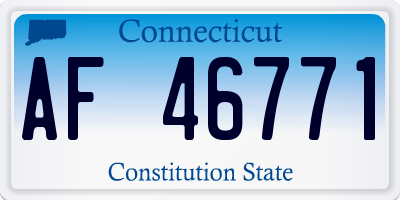 CT license plate AF46771