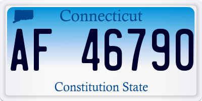 CT license plate AF46790