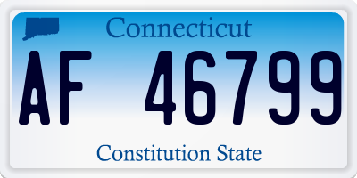 CT license plate AF46799