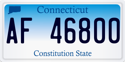 CT license plate AF46800