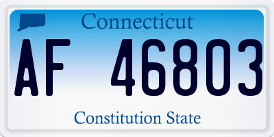 CT license plate AF46803