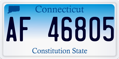 CT license plate AF46805