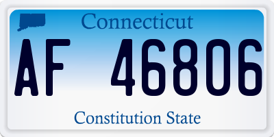 CT license plate AF46806