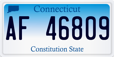 CT license plate AF46809