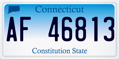 CT license plate AF46813