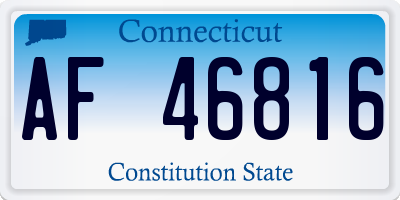 CT license plate AF46816