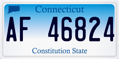 CT license plate AF46824