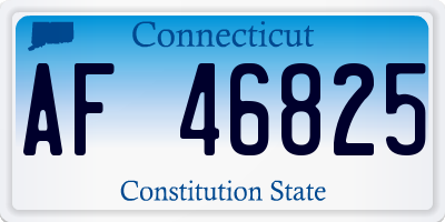 CT license plate AF46825