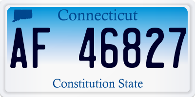 CT license plate AF46827