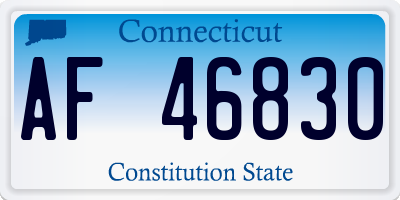 CT license plate AF46830
