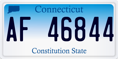 CT license plate AF46844