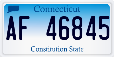 CT license plate AF46845