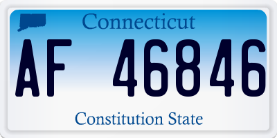 CT license plate AF46846