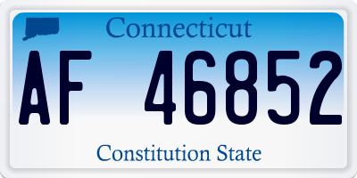 CT license plate AF46852