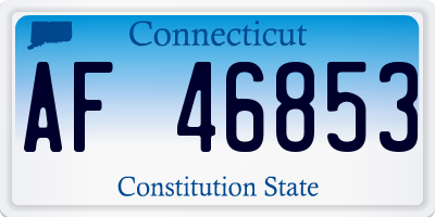 CT license plate AF46853