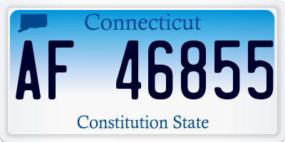 CT license plate AF46855