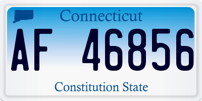 CT license plate AF46856