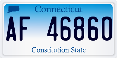 CT license plate AF46860