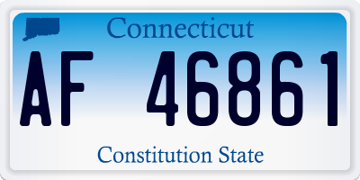 CT license plate AF46861