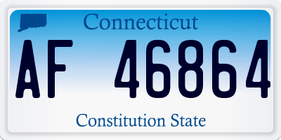 CT license plate AF46864