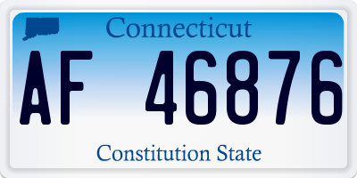 CT license plate AF46876