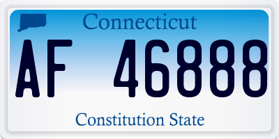 CT license plate AF46888