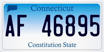 CT license plate AF46895