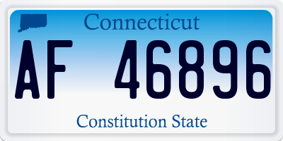 CT license plate AF46896