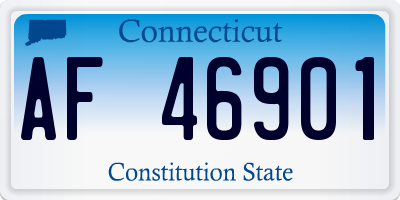 CT license plate AF46901