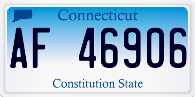 CT license plate AF46906